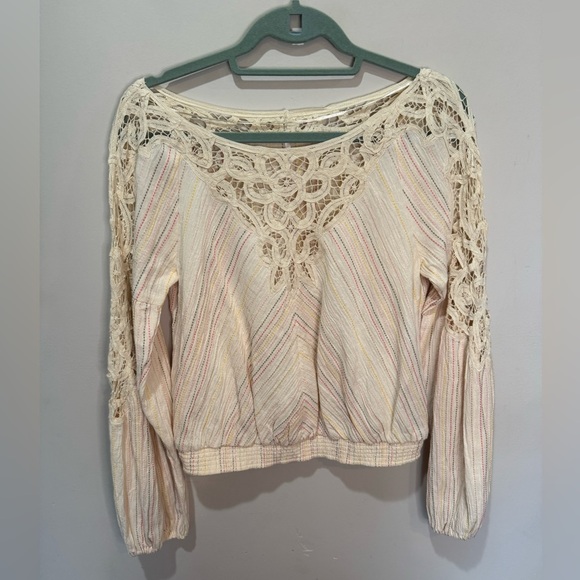 Free People FLOATING MEMORIES Top‎ Sz Small 100% cotton - Picture 3 of 10